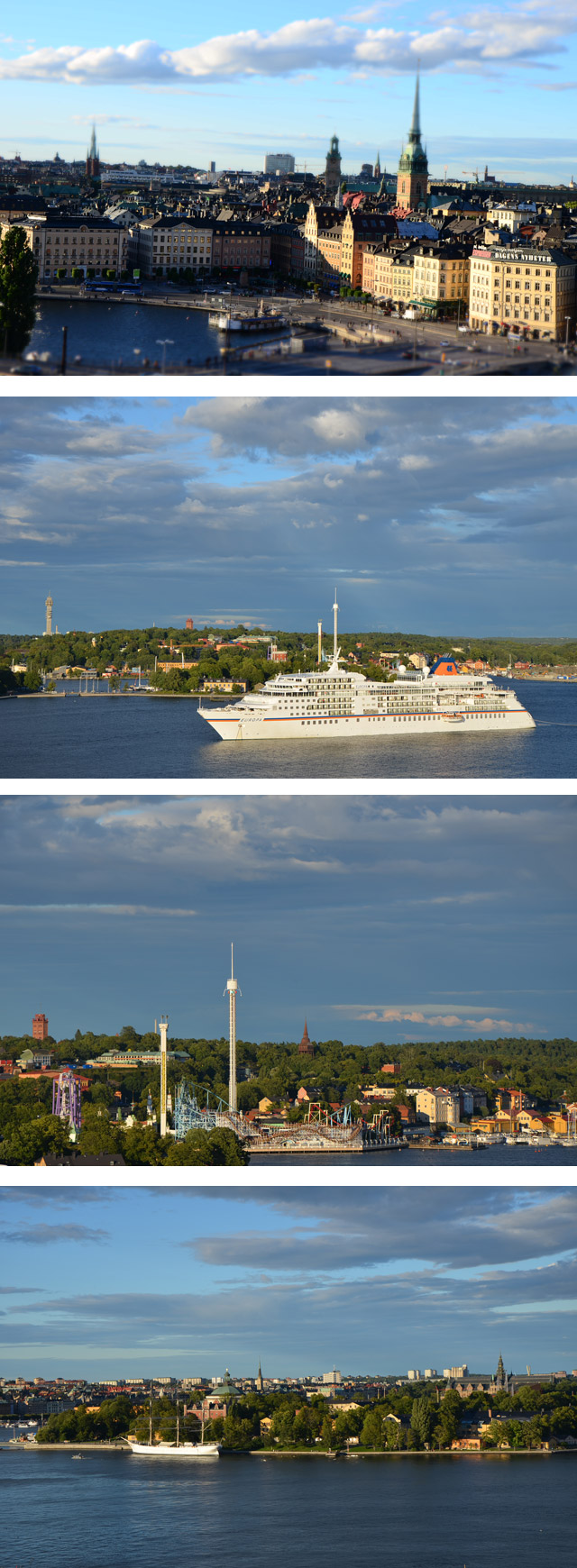 Vue Stockholm depuis le café théâtre de Mosebacke