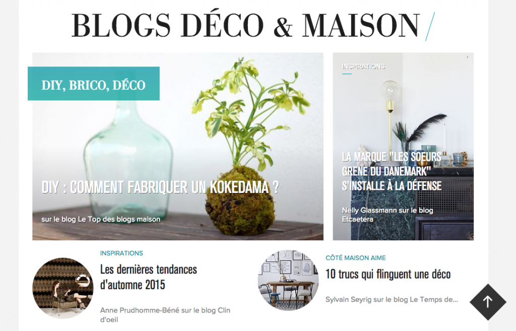 Le blog sur Côté Maison