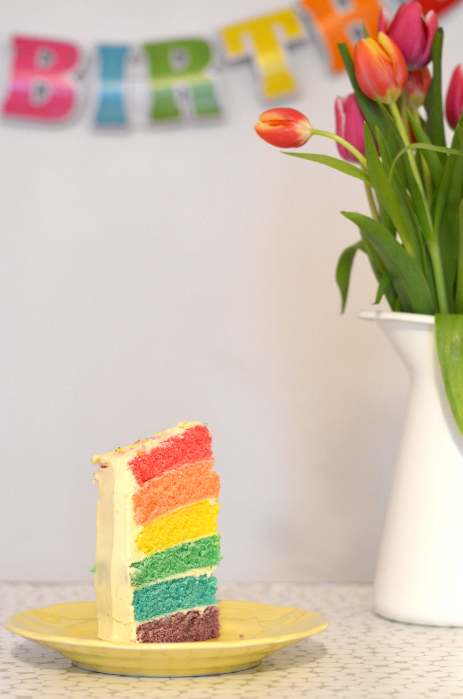 Recette du gâteau arc-en-ciel - Rainbow cake