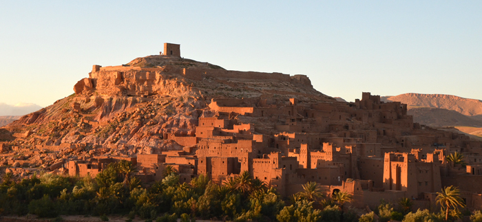 Le coucher de soleil sur le ksar d'Aït Ben Haddou