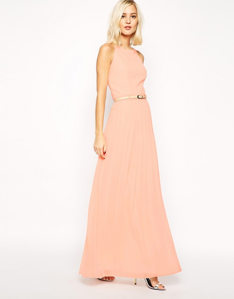 Robe Pêche Et Noire New Look Taille 14, Neuve Sans étiquettes, Longueur Midi