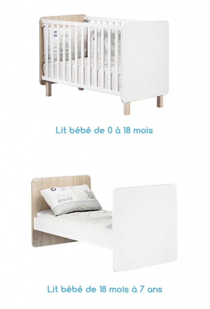 Lit bébé évolutif Nest de Sauthon