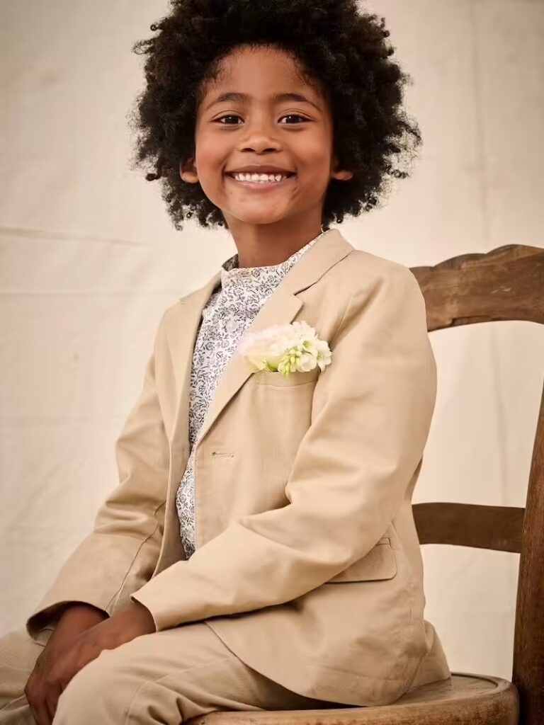 veste de ceremonie garcon en cotonlin
