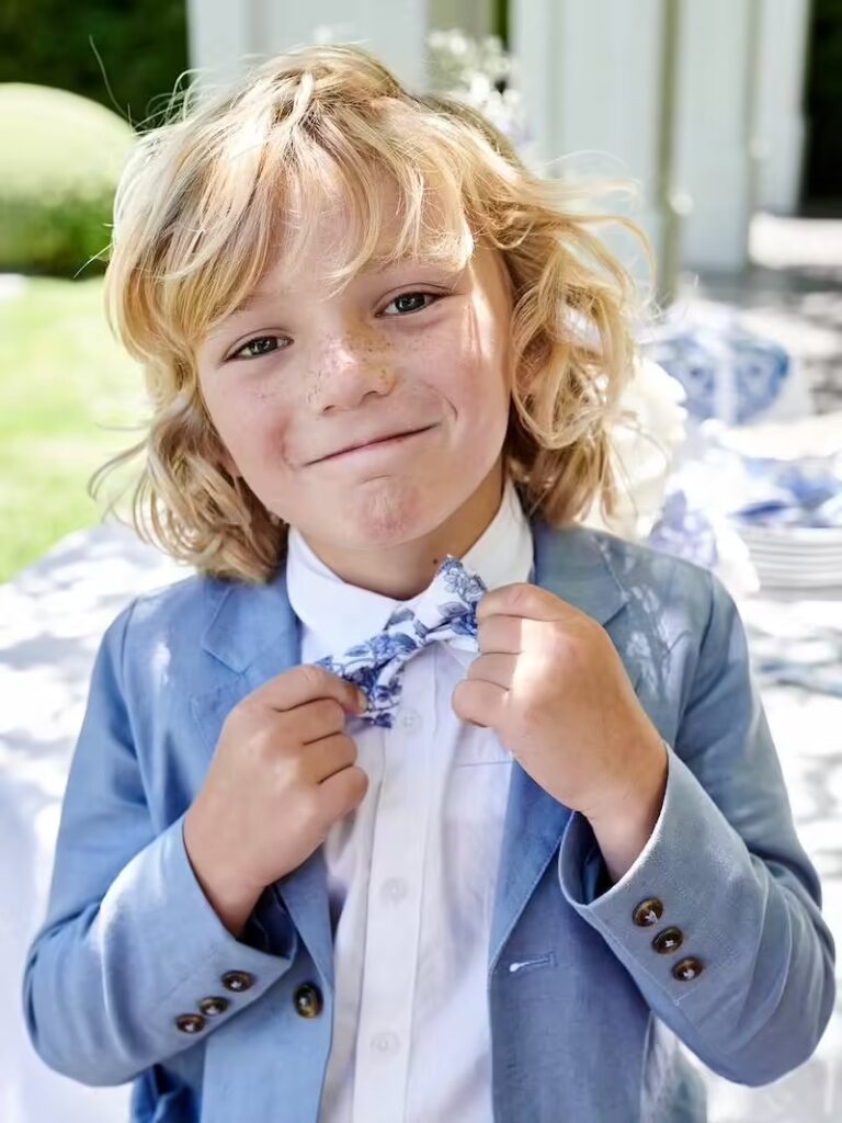 veste de ceremonie garcon en cotonlin