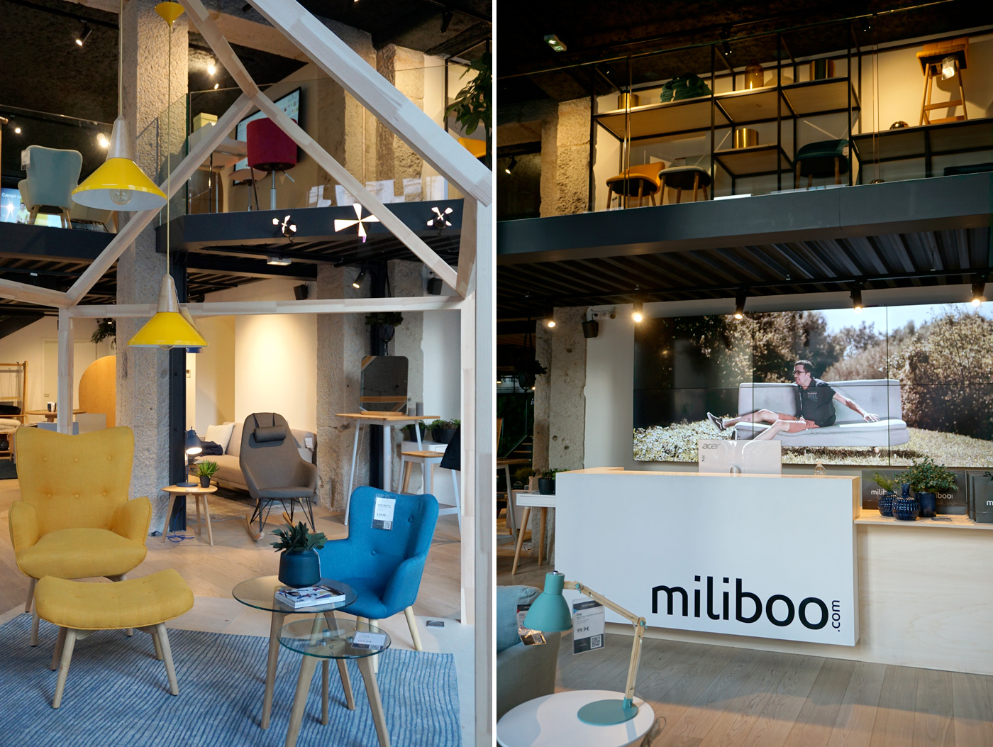 La boutique connectée Miliboo à Lyon - Déco et mobilier scandinave et industriel