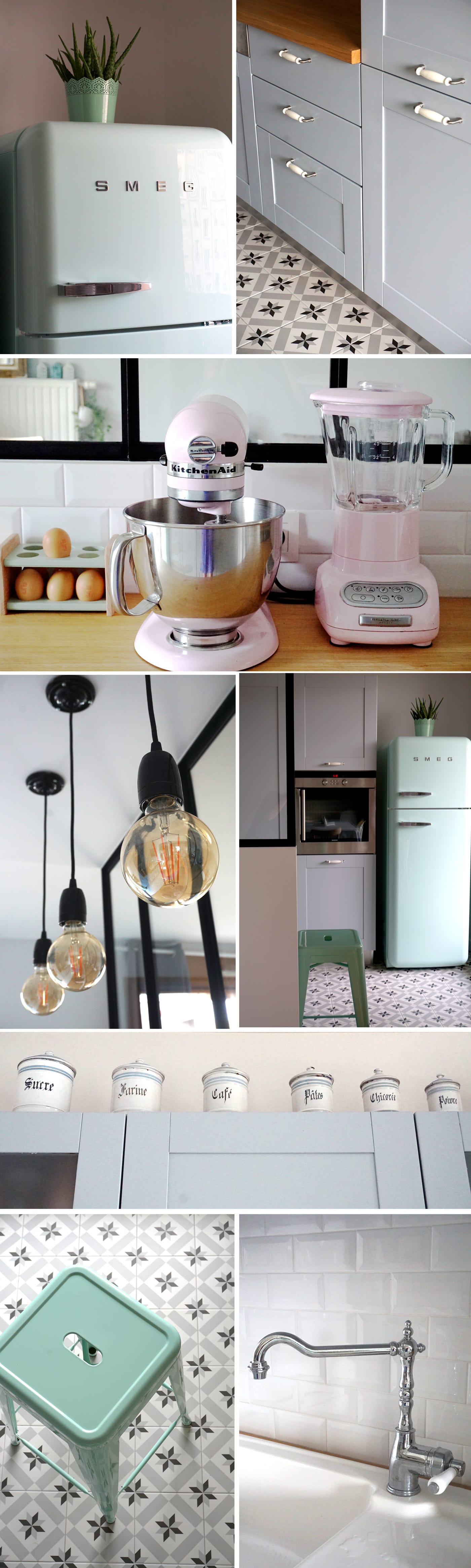 Home tour : ma cuisine vintage industrielle - Smeg et Kitchenaid