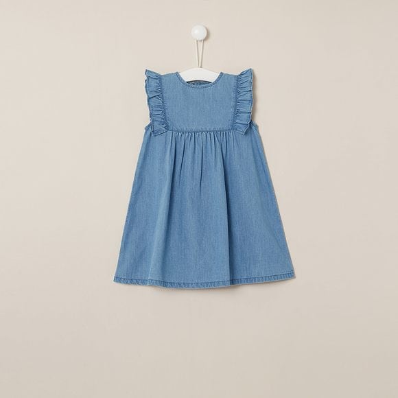 Mode bebe fille robe chambray