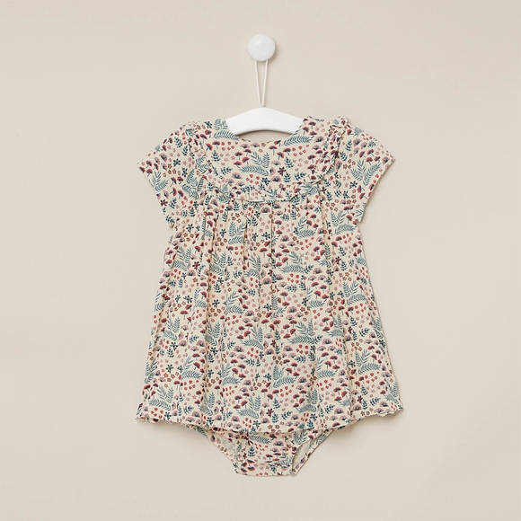 Mode bebe fille robe imprimee coton