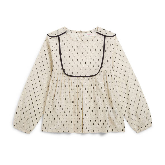 Mode fille blouse plumeti imprime