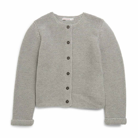 Mode fille cardigan point mousse