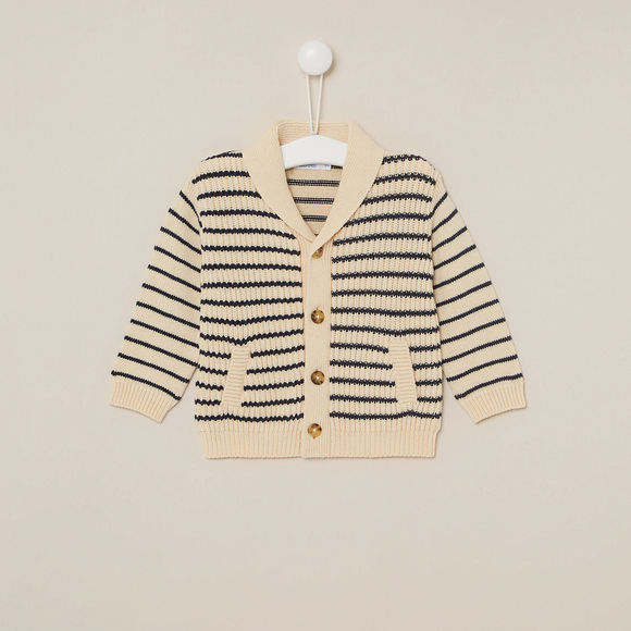 Mode garcon bebe cardigan en coton et laine