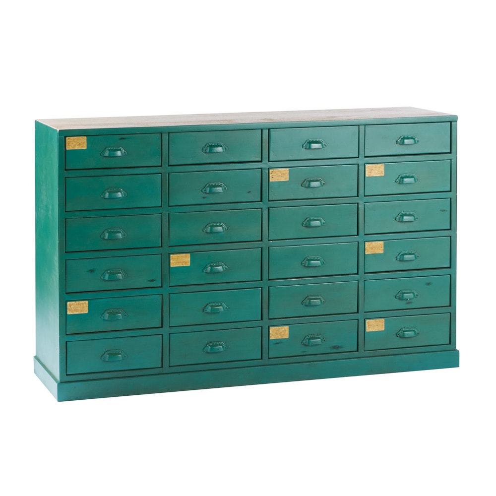 Deco industrielle cabinet indus metal vert