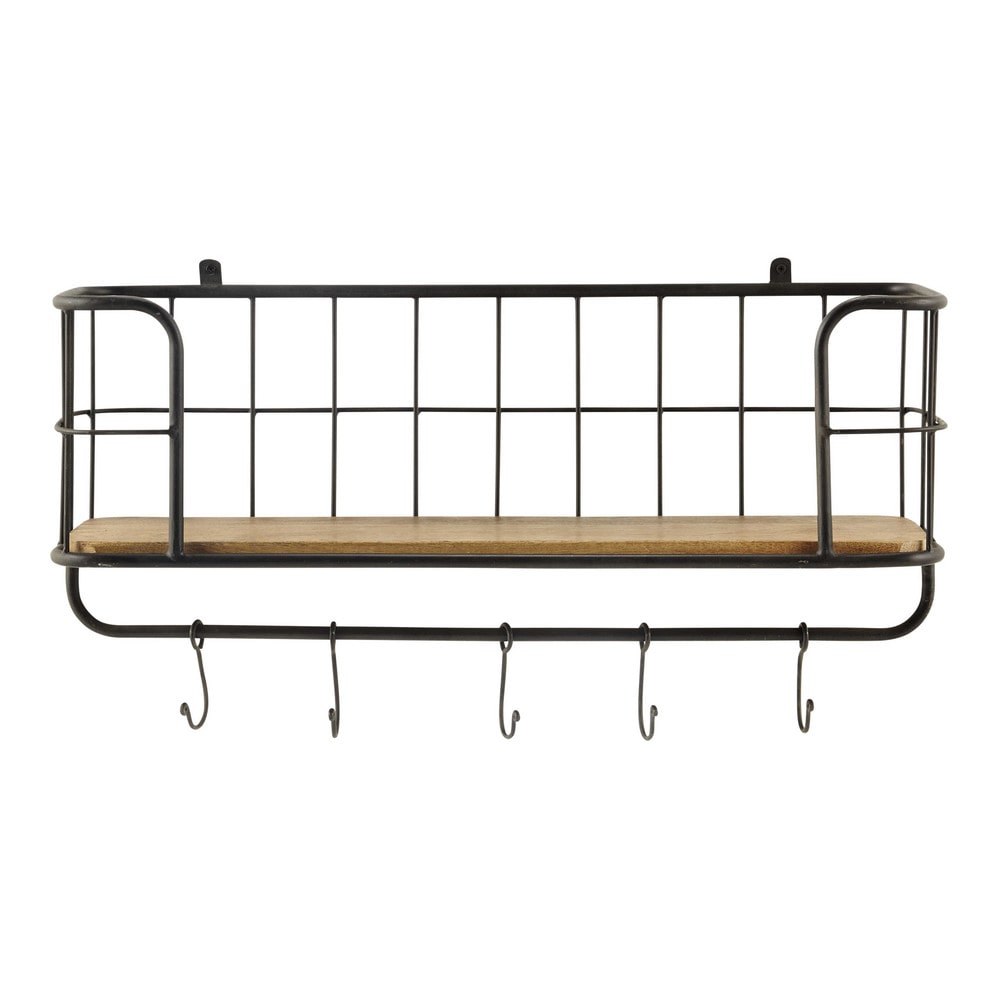 Deco industrielle etagere murale en metal madison