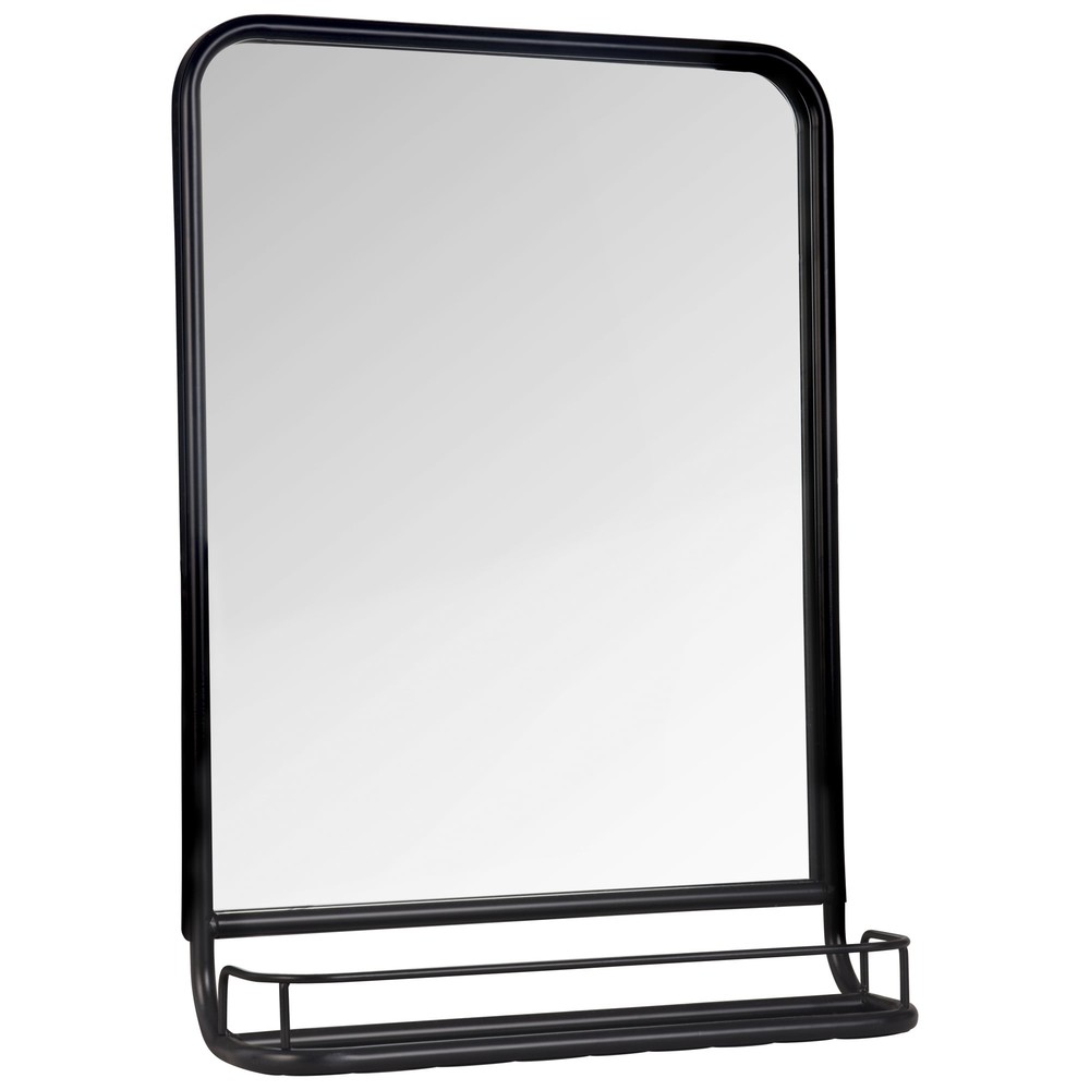 Deco industrielle miroir en metal noir