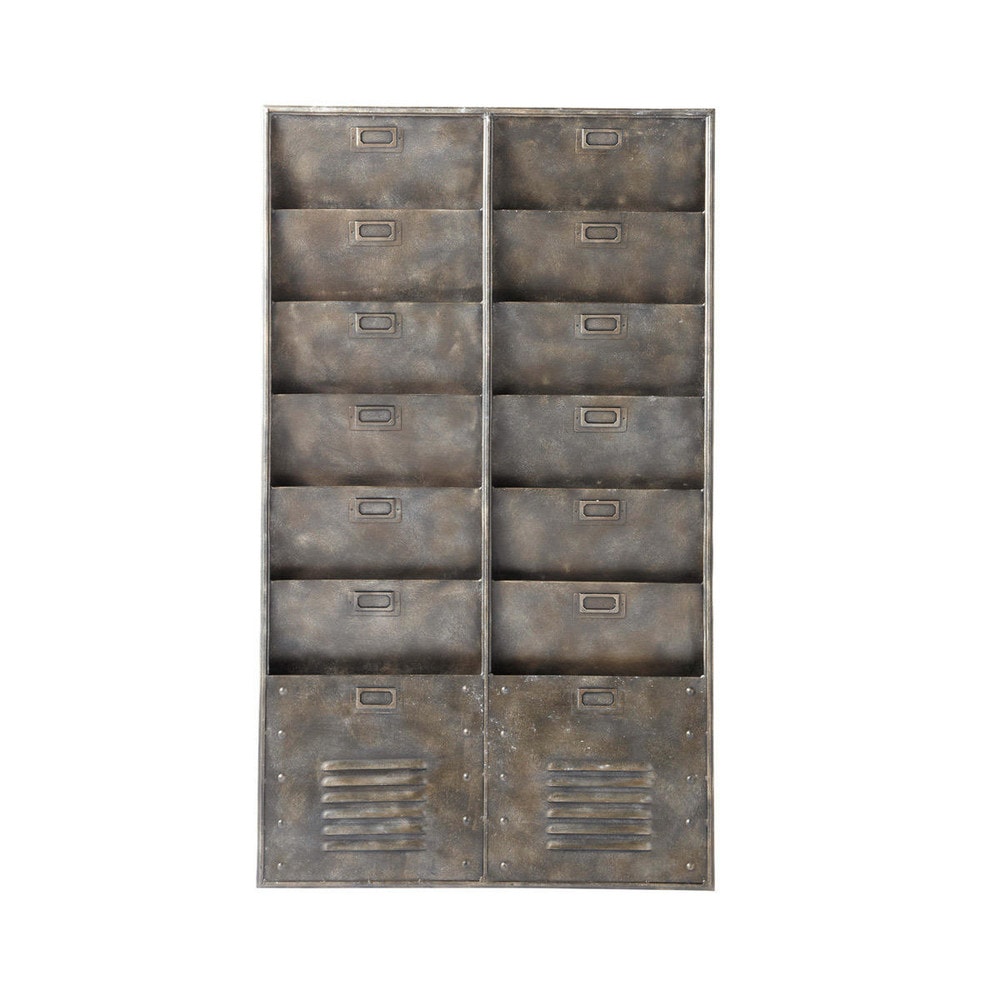 Deco industrielle rangement mural indus en metal barkley