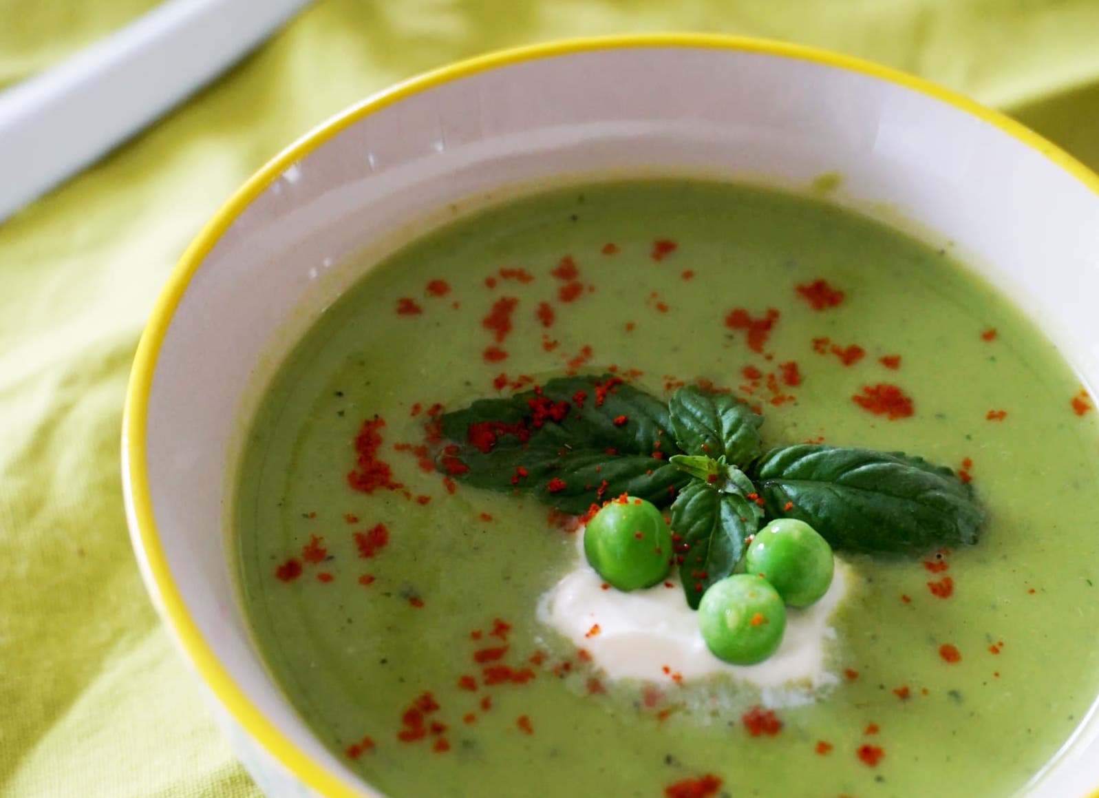 Recette soupe froide petits pois