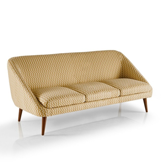 Canape vintage jaune retro