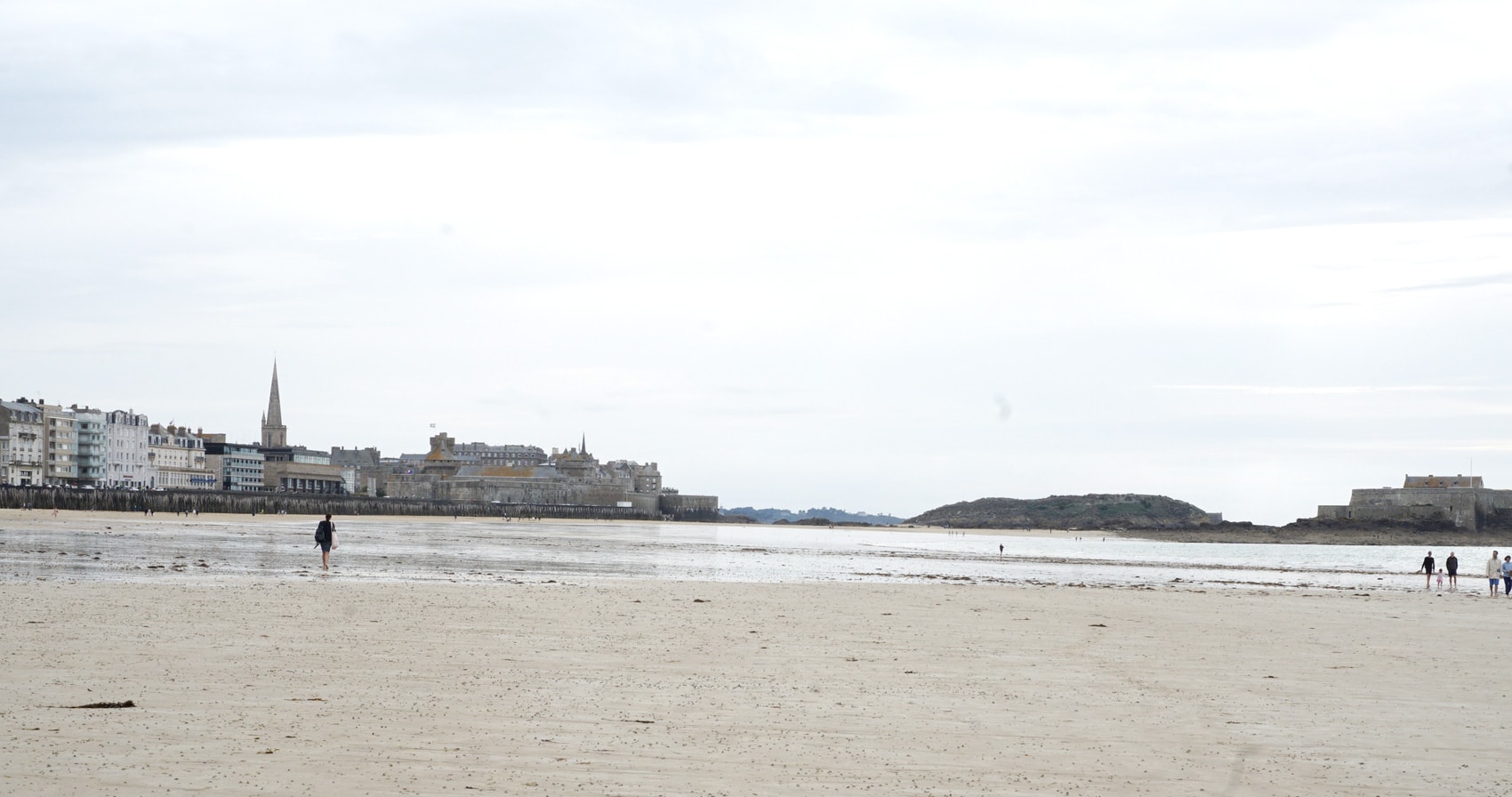 Plage du Sillon à marée basse St-Malo