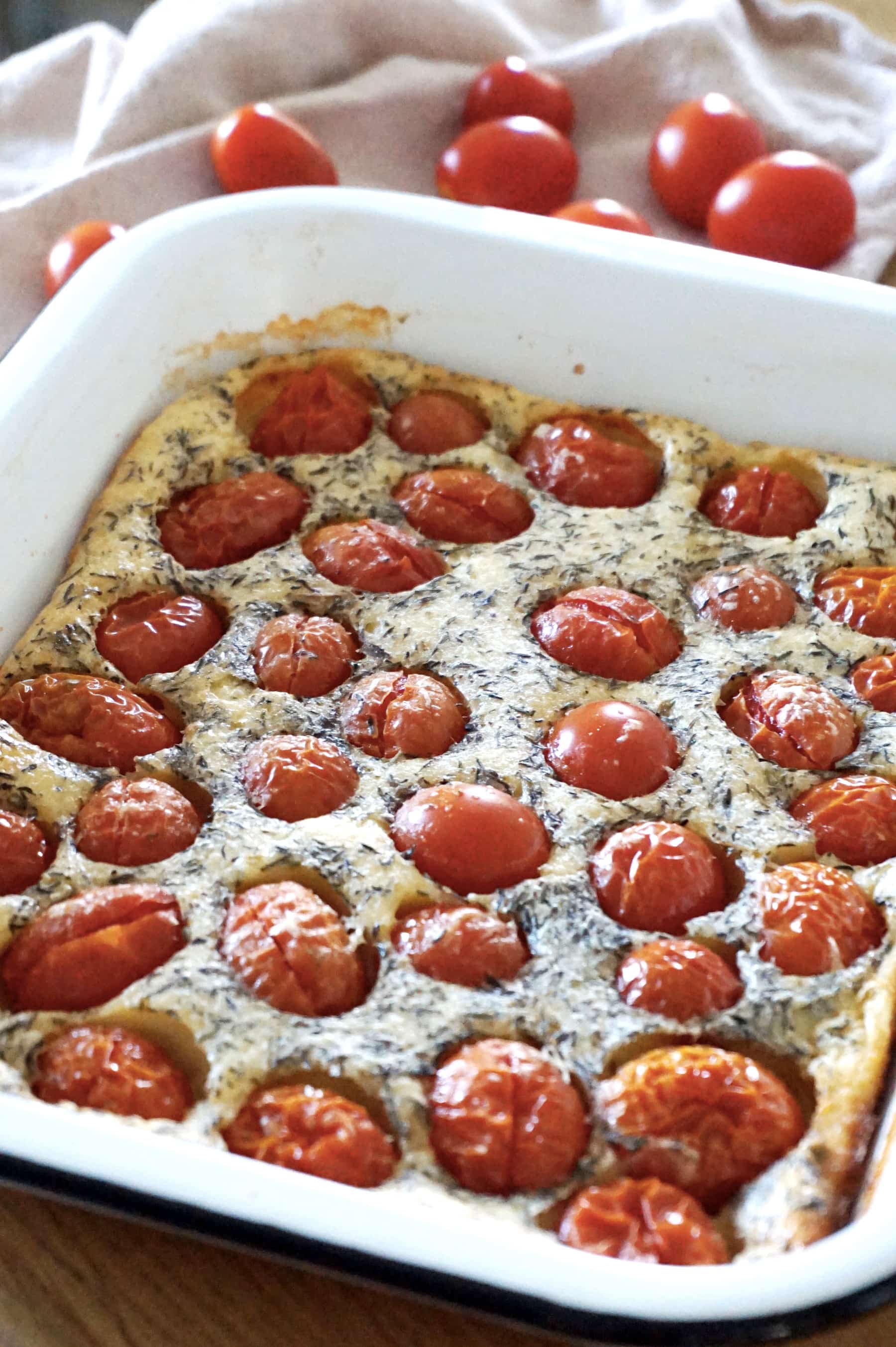 Recette clafoutis de tomates cerises - Recette végétarienne