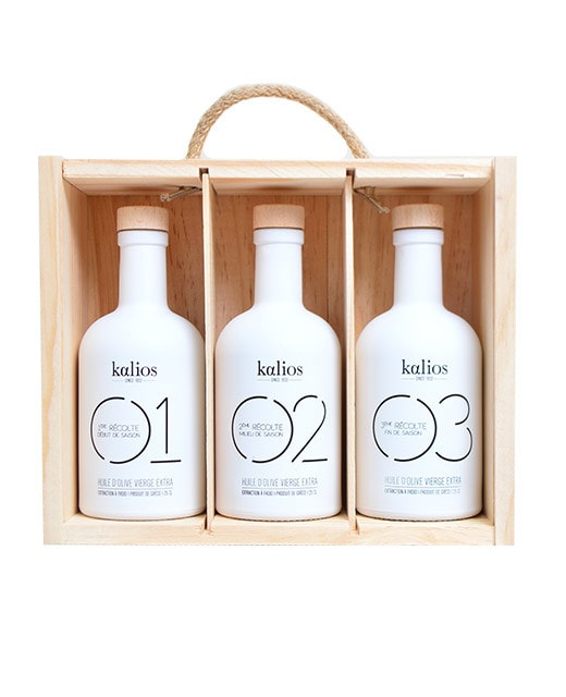 Idee cadeau coffret bois huiles chefs kalios