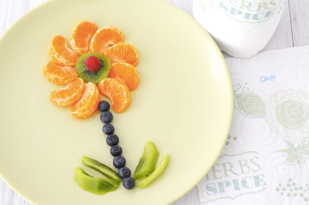 Assiette créative enfant pour leur faire manger des fruits