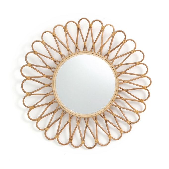 Miroir rotin bambou lr
