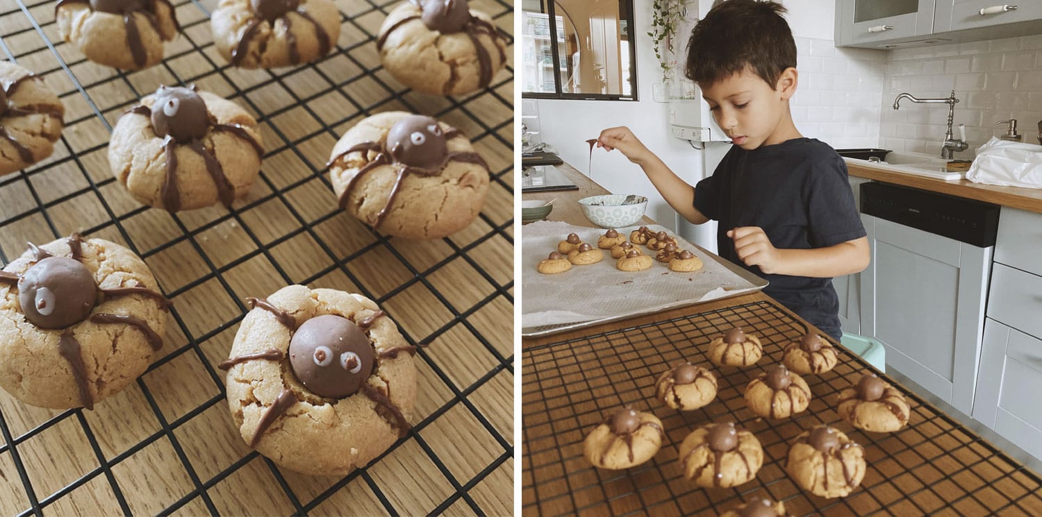 Recette halloween cookies araignee