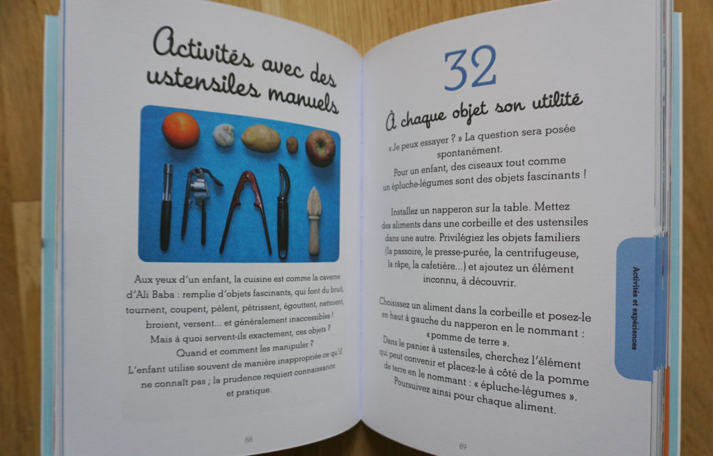 Activites montessori cuisine livre