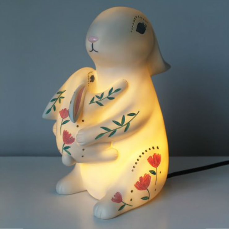 Baby and mum rabbit lampe