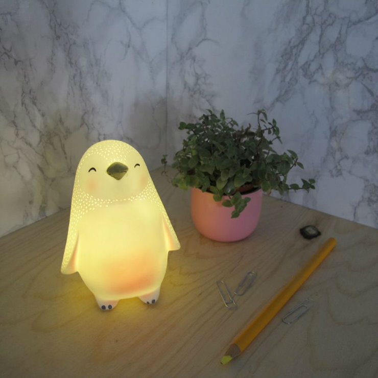 Lampe led pingouin veillleuse