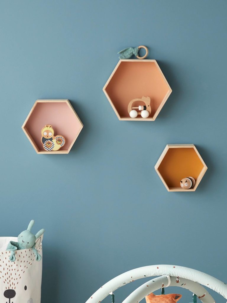 Lot de etageres hexagones enfant