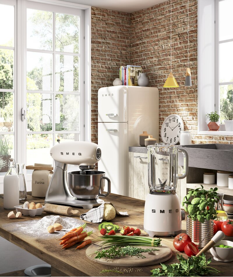 Cuisine retro industrielle smeg