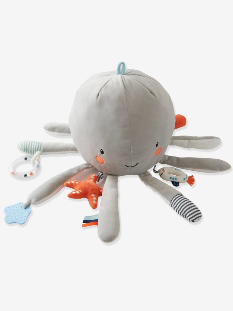 Peluche pieuvre dactivite geante eau salee