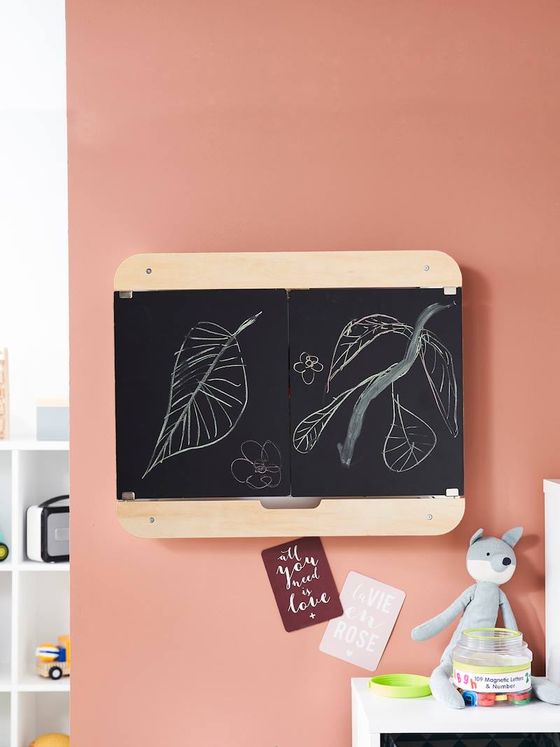 Lit en hauteur avec rangements GRANDE OURSE blanc / bois