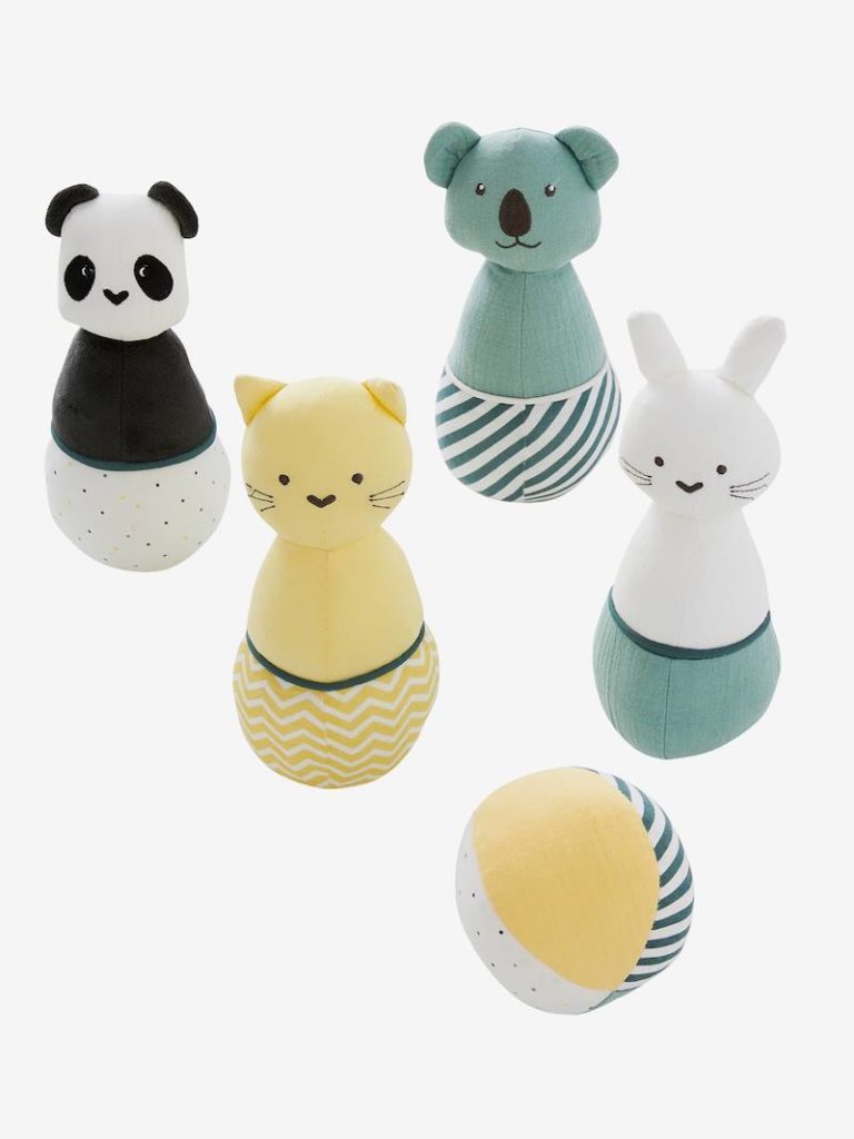 jeu de quilles en tissu lapin