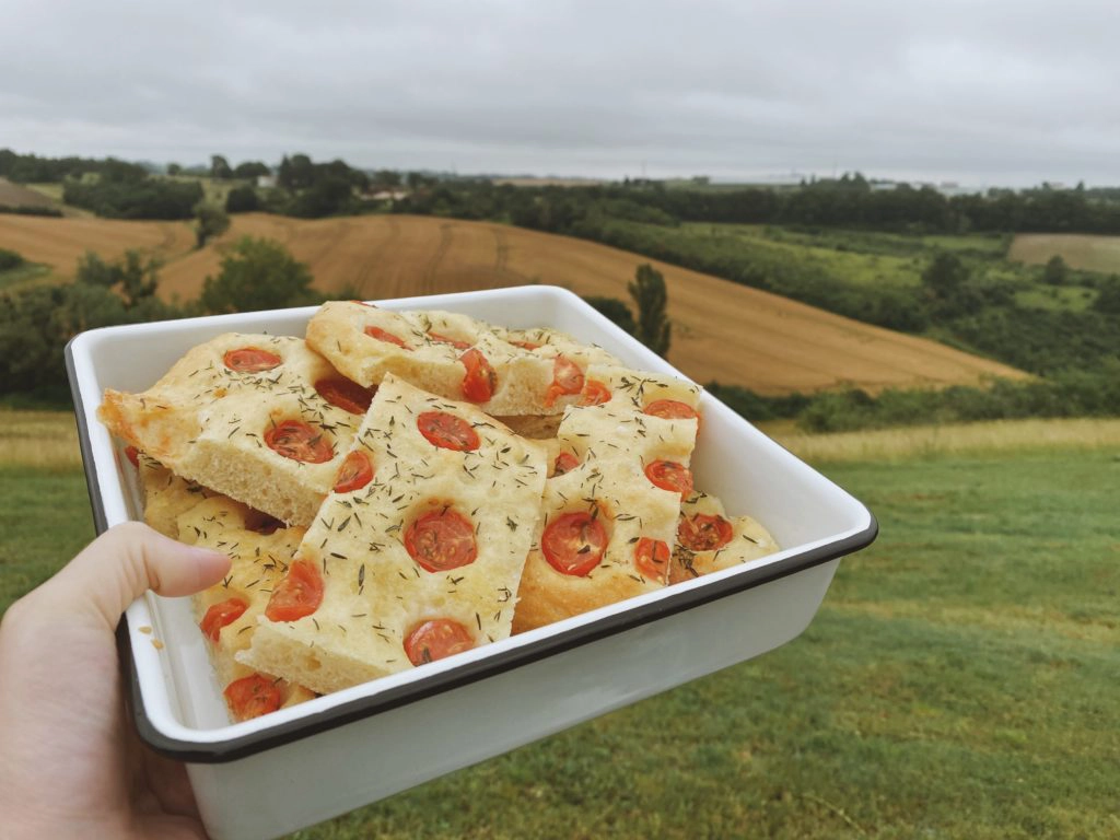 recette focaccia tomates thym