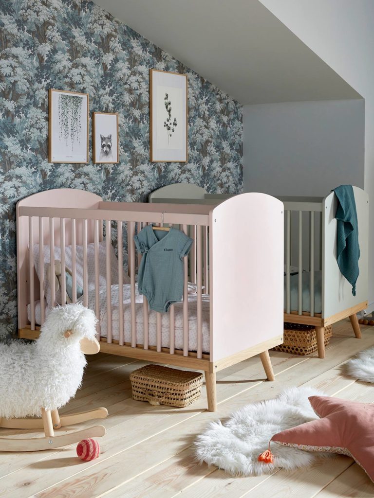 lit bebe a barreaux ligne confetti