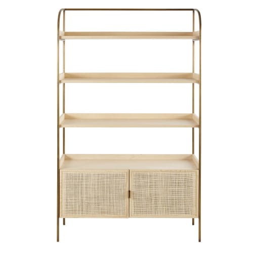 etagere portes cannage en rotin