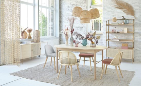 meuble cannage rotin deco boho vintage