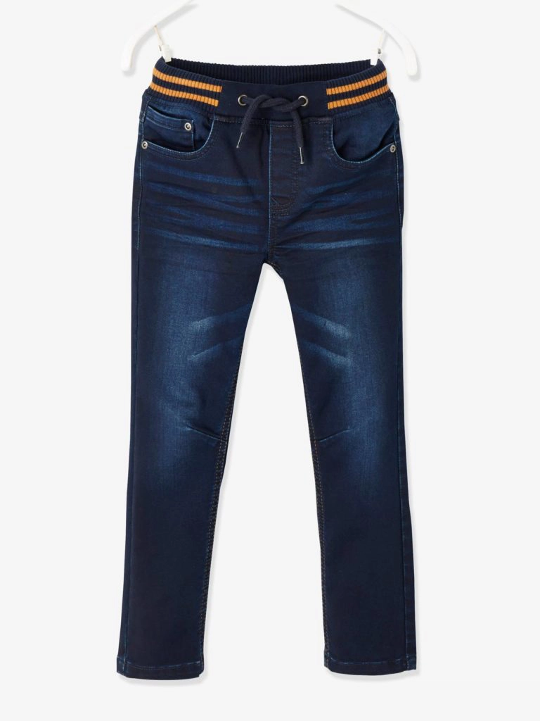 jean confort en molleton effet denim garcon