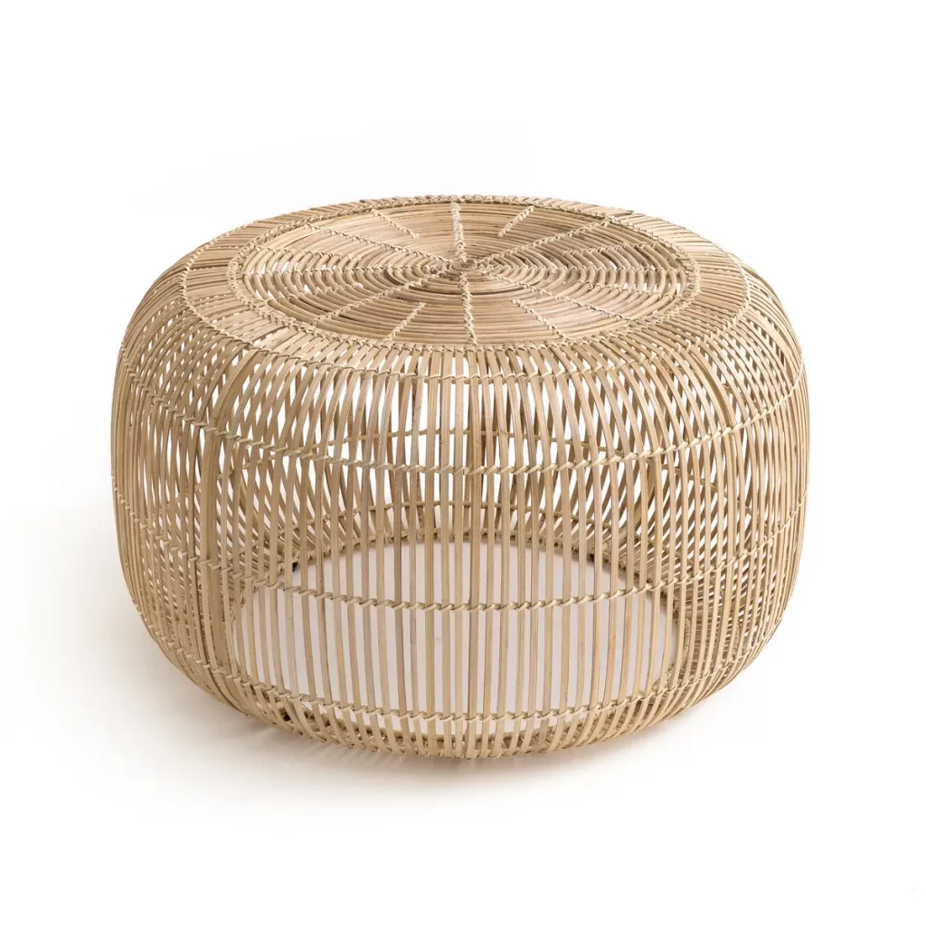 tabel basse ronde bambou