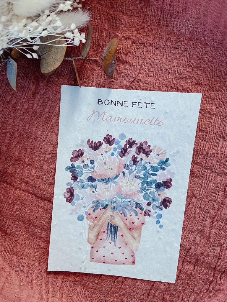CARTE A PLANTER FLEURS FETE DES MERES
