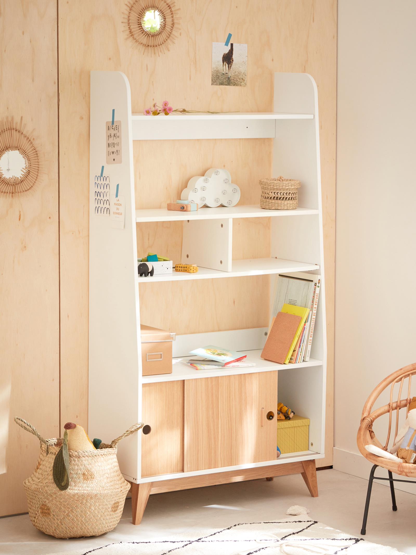 etagere en bois bibliotheque enfant
