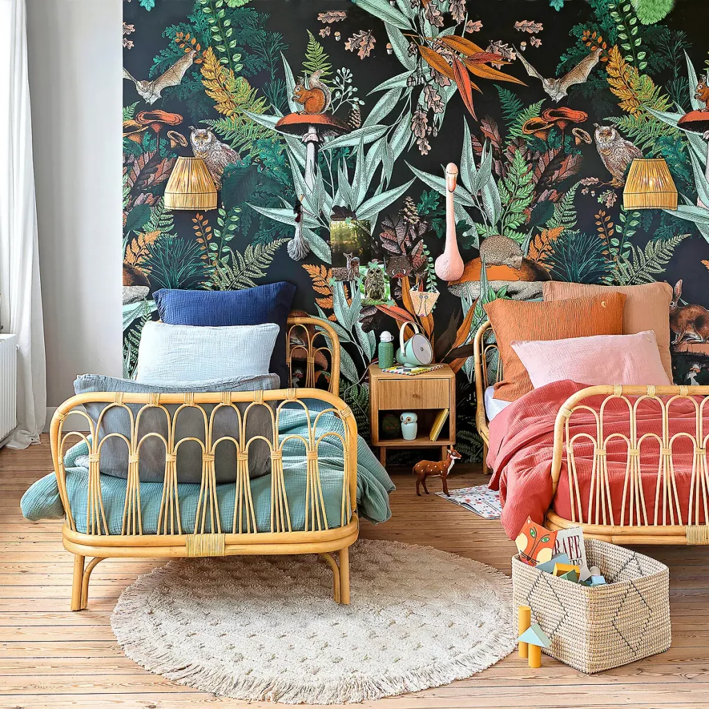 chambre enfant papier peint jungle