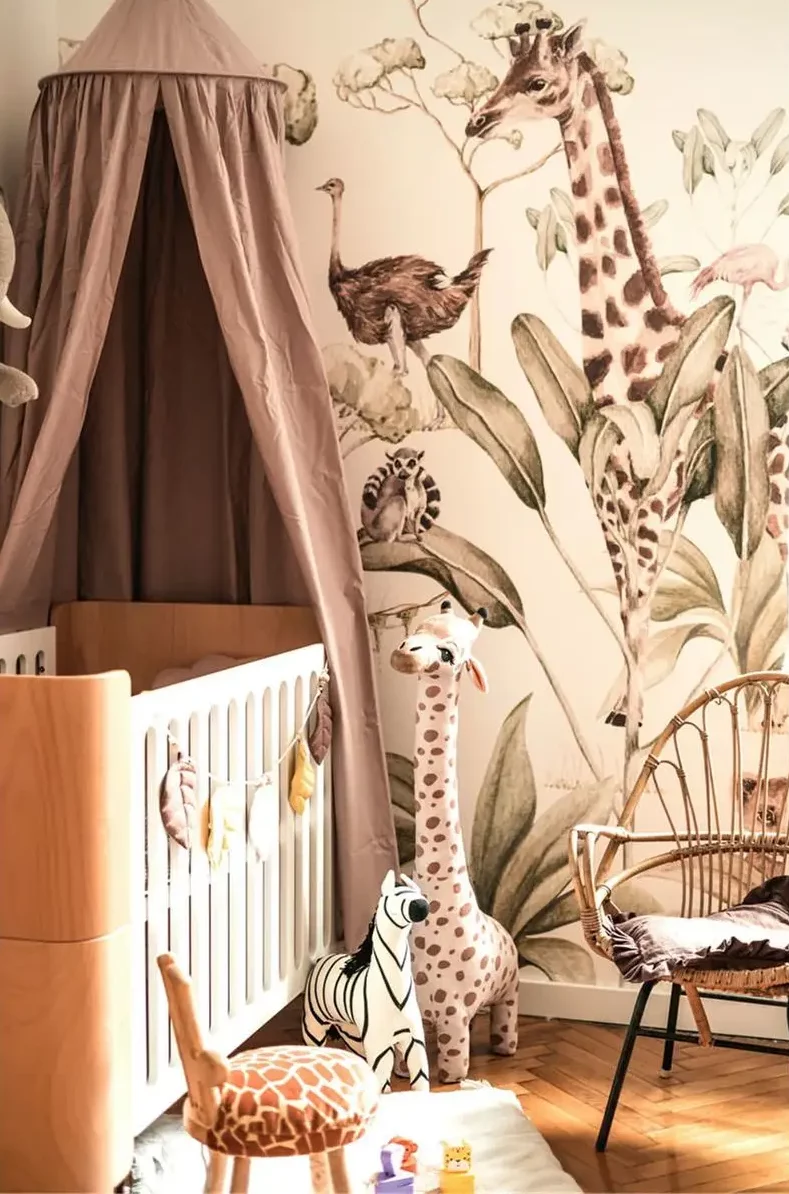 chambre enfant papier peint jungle