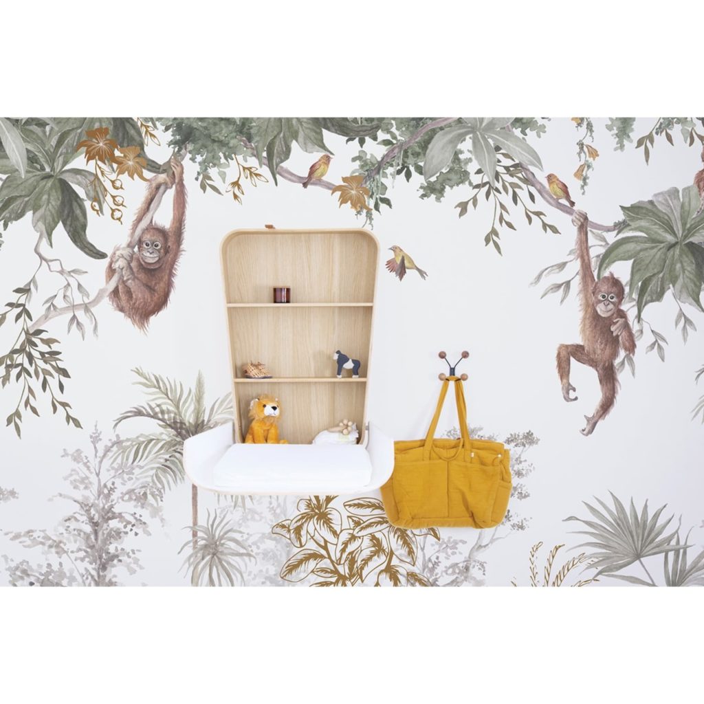 chambre enfant papier peint jungle