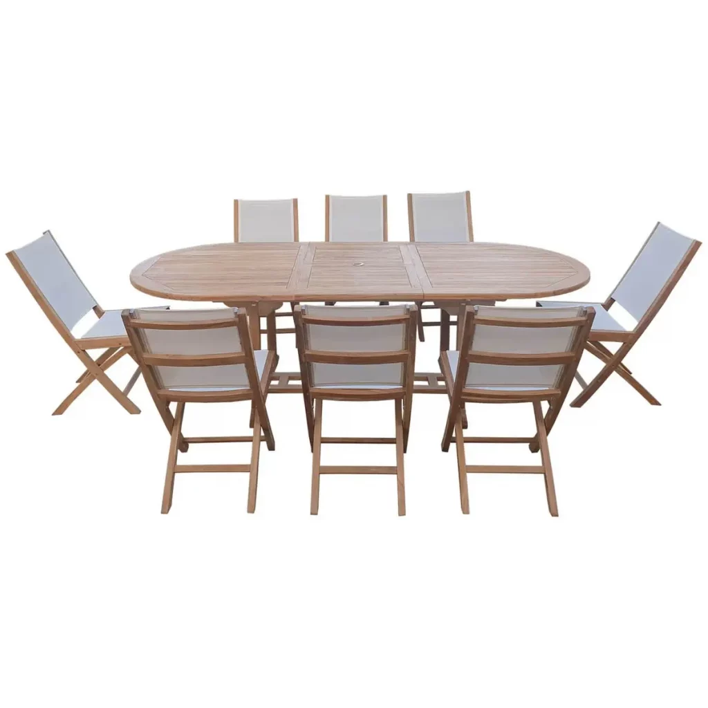 ensemble table chaises jardin la redoute