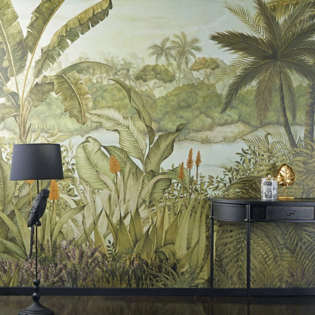 papier peint intisse imprime paysage jungle