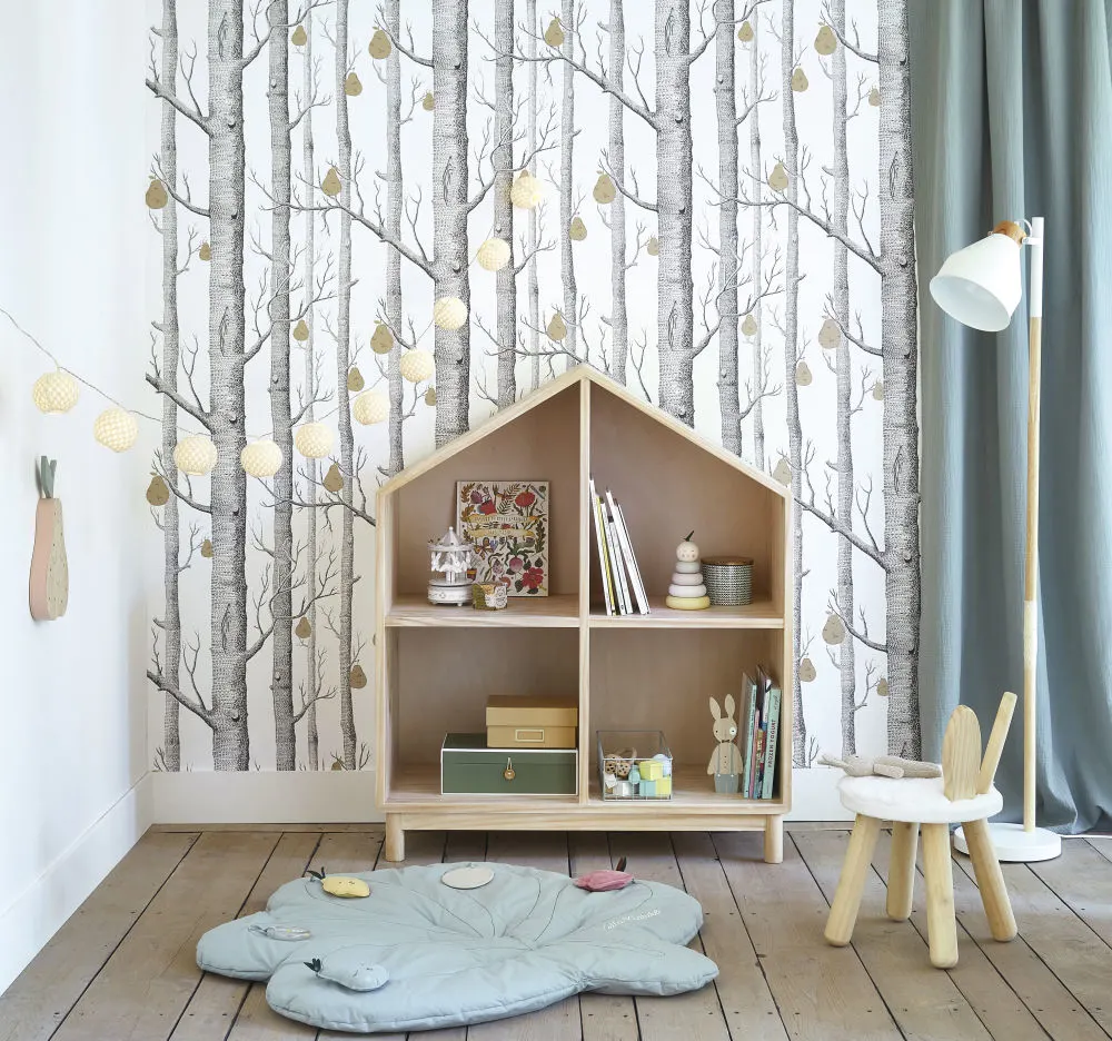 bibliotheque maison enfant en pin