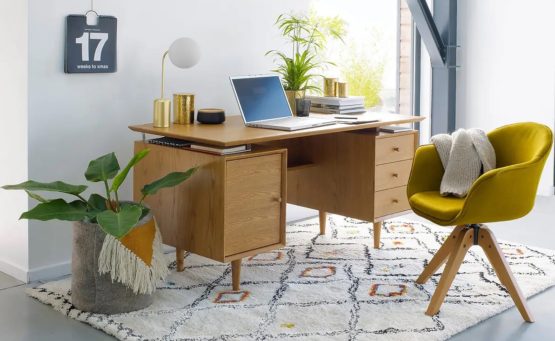 bureau bois avec rangement